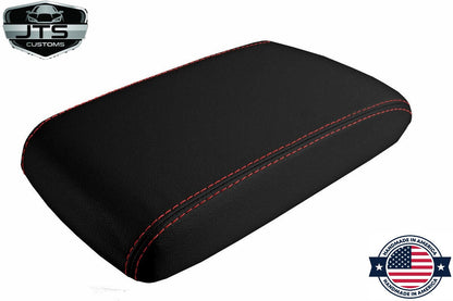 2008 - 2016 Subaru Impreza WRX STI Shift E-Brake Boot & Console Lid Cover Set In Black With Red Stitching