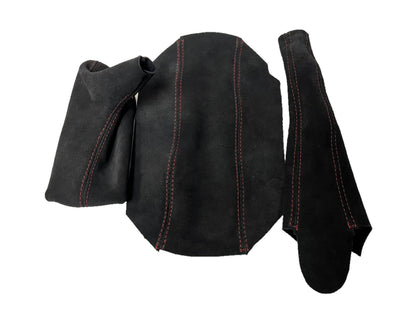 Genuine Suede Console Armrest Shift & E-Brake Boot Cover For 1997-2004 Porsche Boxster 911 986 996