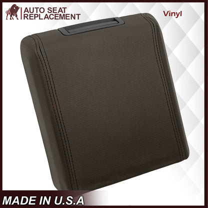 2007 - 2014  Ford Expedition Eddie Bauer Center Console Armrest Lid Synthetic Leather Cover In Brown
