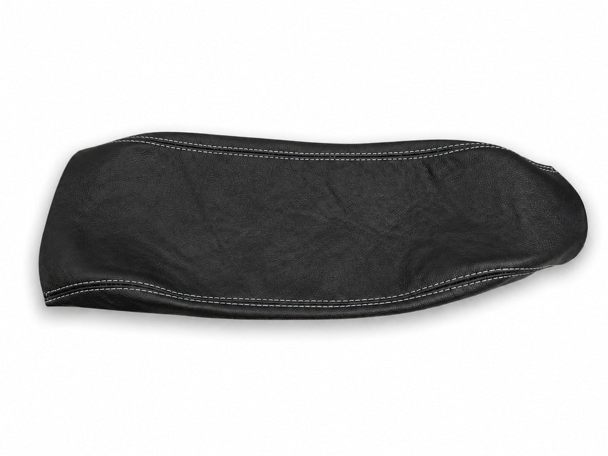 Black Leather Center Console Armrest Cover For Chevrolet Corvette C5 1997-2004