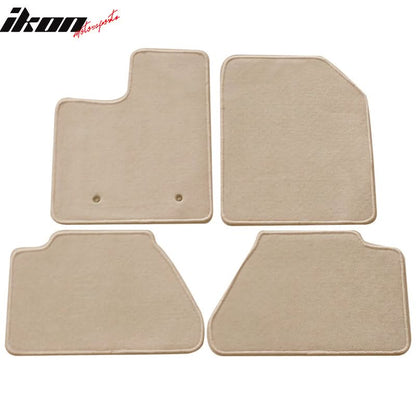 Car Floor Mat for 2007-2013 Ford Edge Beige Carpet 4PC Nylon
