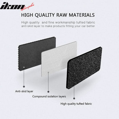 Car Floor Mat for 1994-1997 Honda Accord Black Carpet 4PC Nylon