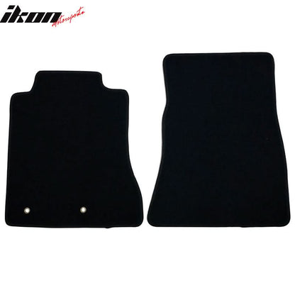 Car Floor Mat for 2015-2024 Ford Mustang Black Carpet 2PC Nylon
