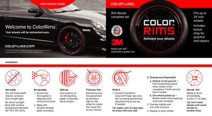 ColorRims Vinyl Wheel Stripe Decals Kit