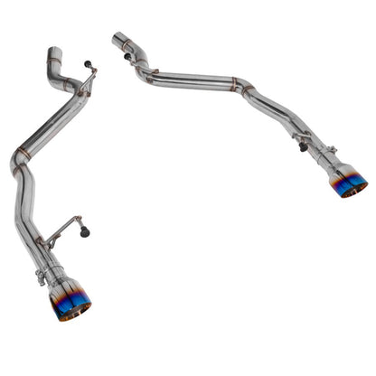 2024-Present Ford Mustang GT Muffler Delete Axle Back Dual Burnt Tips Exhaust