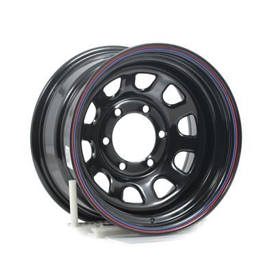 WHEEL BLACK "D" WINDOW 15X8