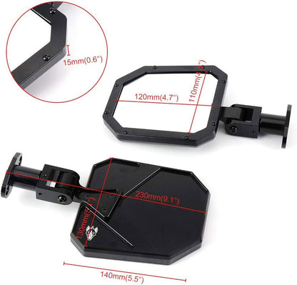 BILLET Rear Racing Side Mirrors For Can Am Maverick X3 Max Turbo R 2017-2023