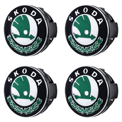 Premium LED Floating Wheel Logo Center Hub Caps Various Designs for Skoda