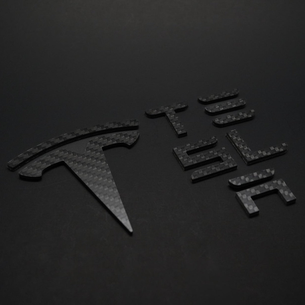 TESLA Matte Carbon Fiber Emblem Logo for Model 3 & Y Hood +Trunk Letter Accessories