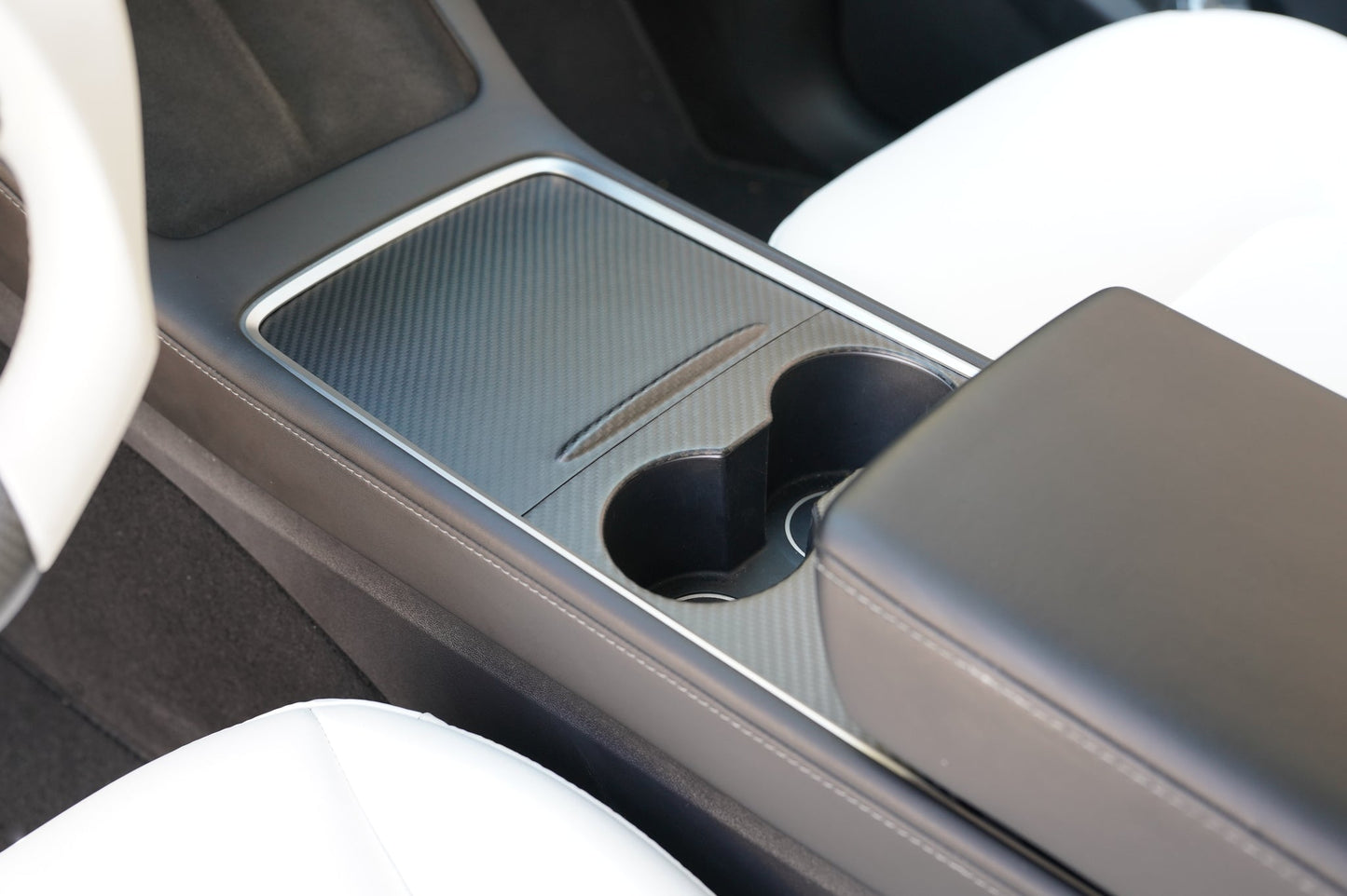 TESLA MODEL 3 & Y REAL CARBON FIBER MATTE OR GLOSS CENTER CONSOLE COVER