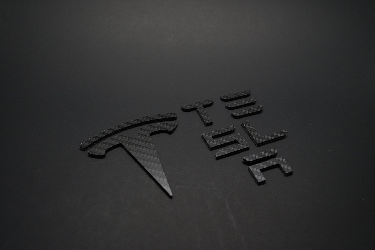 TESLA Gloss Carbon Fiber Emblem Logo for Model 3 & Y Hood +Trunk Letter Accessories