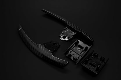 BMW F-Series Carbon Fiber Paddle Shifters for BMW 3 series, 4 Series, M2 M3, M4, M5 (Wet) Gloss