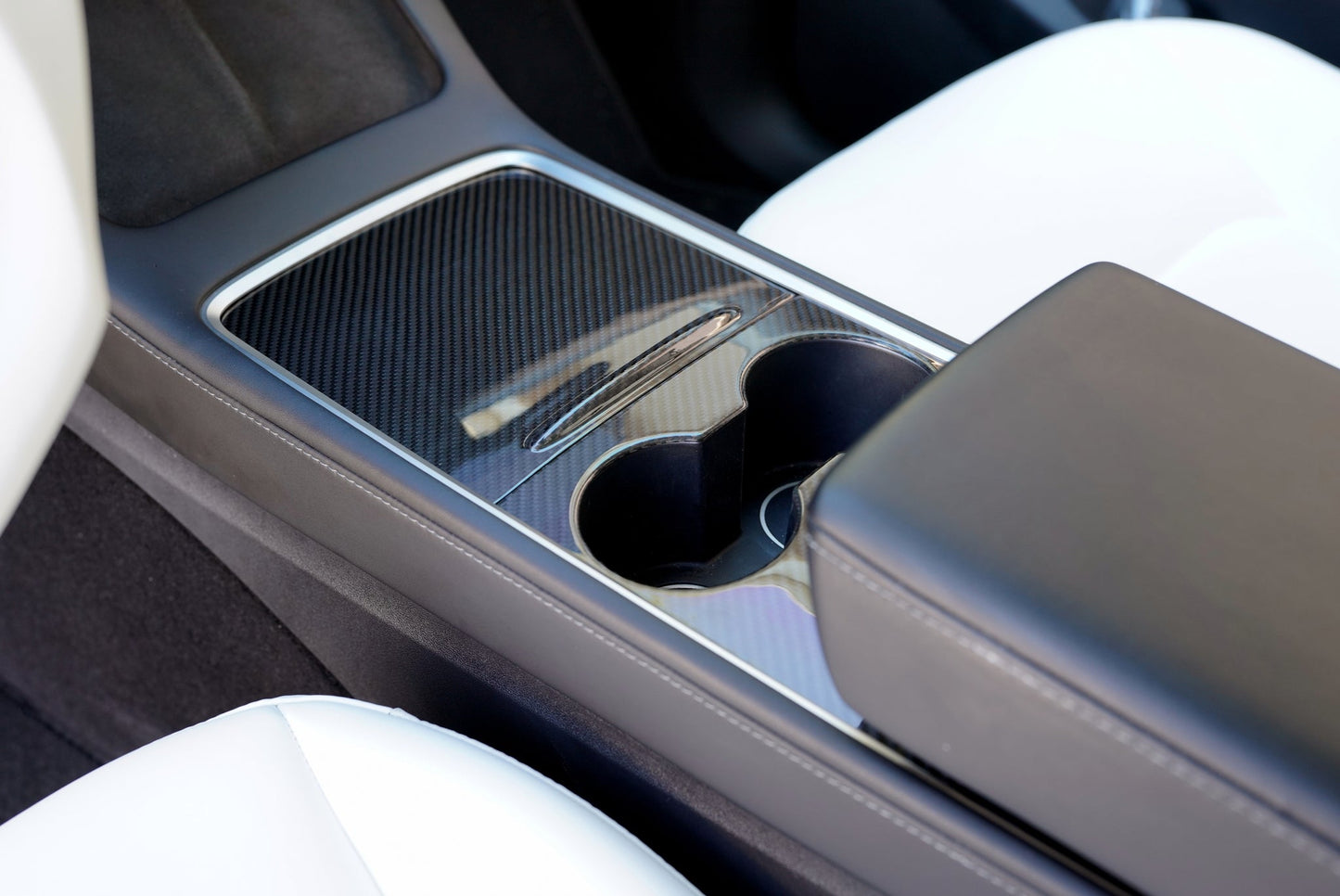 TESLA MODEL 3 & Y REAL CARBON FIBER MATTE OR GLOSS CENTER CONSOLE COVER