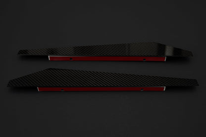 BMW Carbon Fiber Rear Bumper Splitter Extensions Matte Dry (Plain)