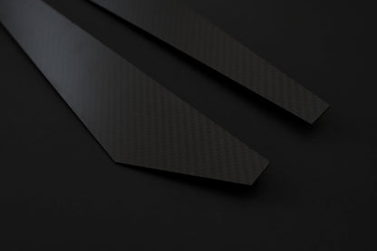 BMW Carbon Fiber Rear Bumper Splitter Extensions Matte Dry (Plain)