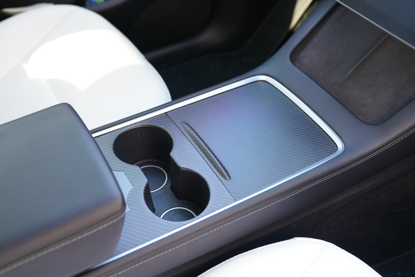 TESLA MODEL 3 & Y REAL CARBON FIBER MATTE OR GLOSS CENTER CONSOLE COVER