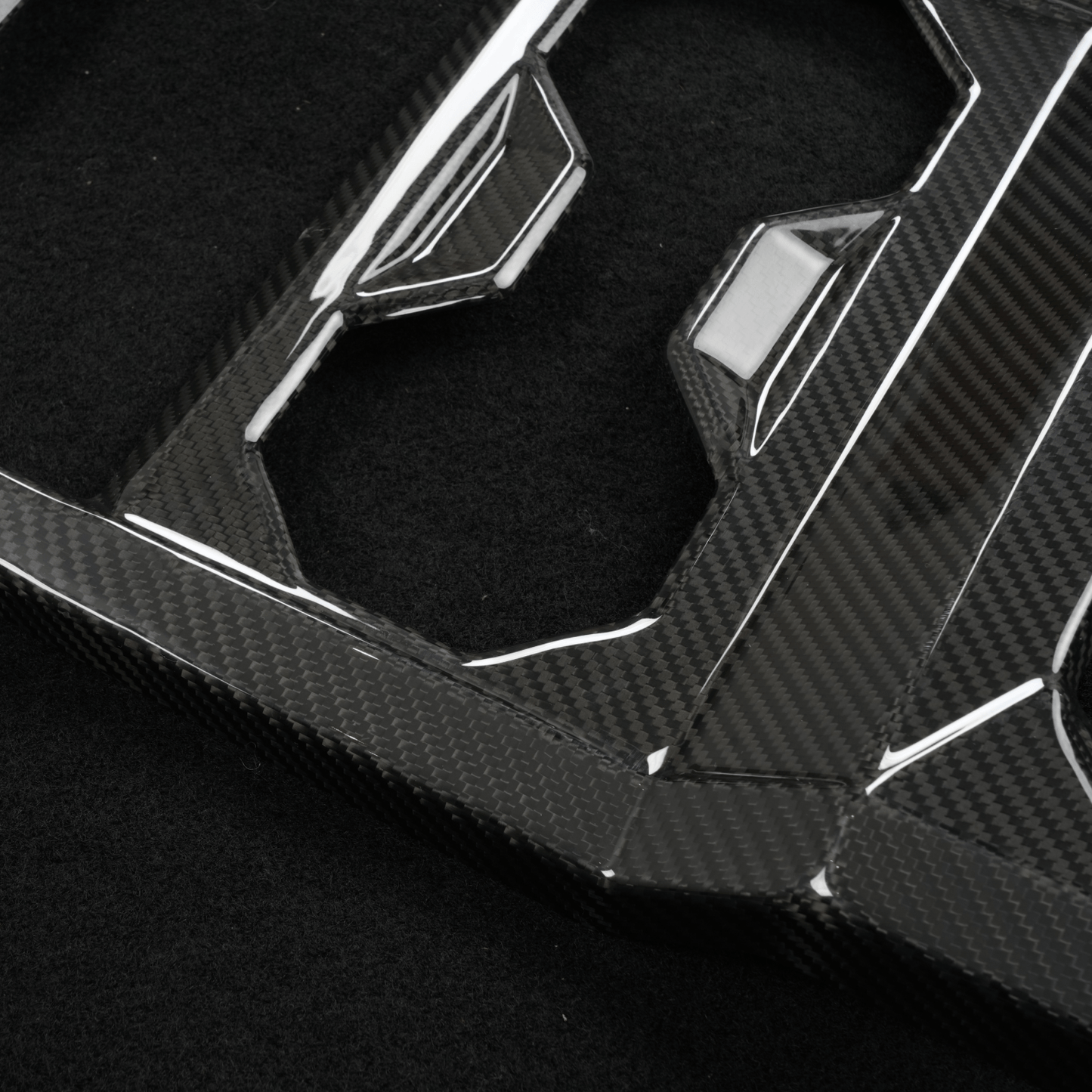 [Real Carbon Fiber] Front Drain Cup Panel For Cybertruck (Glossy/Matte)