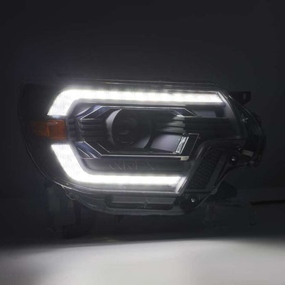AlphaRex 12-15 Toyota Tacoma PRO-Series Projector Headlights Plank Style Black w/DRL 880749 *Discontinued