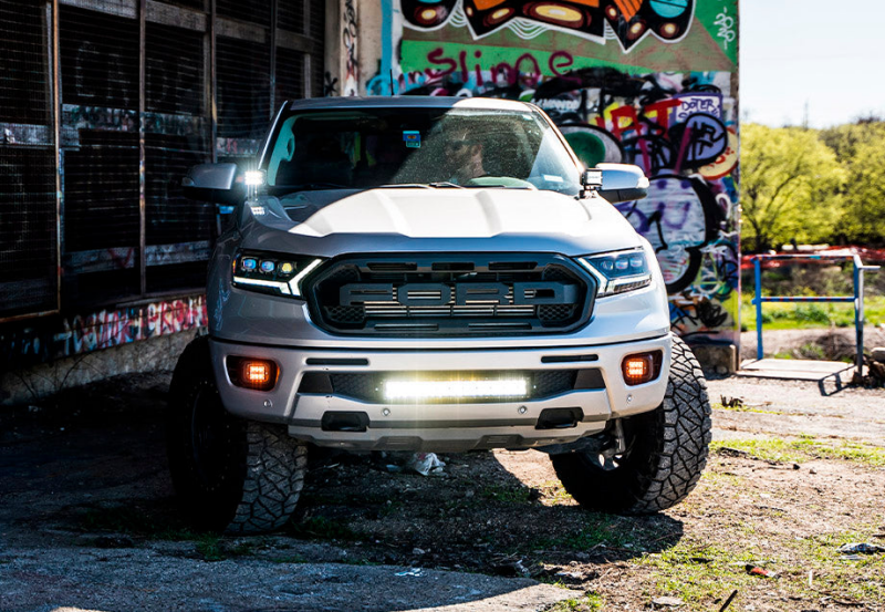 Cali Raised LED Cali Raised 19-22 Ford Ranger 22 Bumper Hidden Led Light Bar Brackets Kit For - W/ 22 Inch Led Bar CR2922