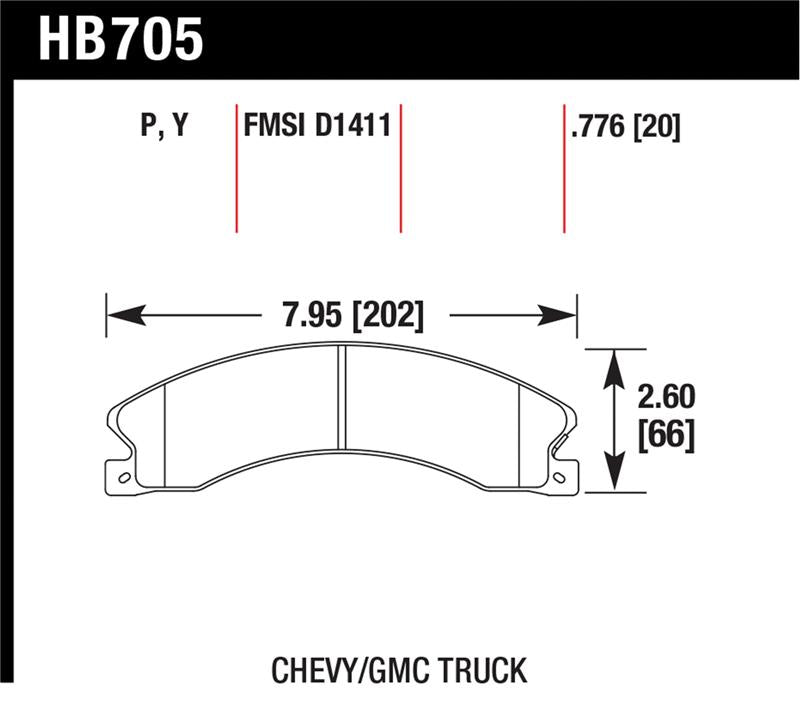 Hawk Chevy/GMC Express/Silverado/Savana/Sierra 15/25/35/4500 Super Duty Rear Street Brake Pads