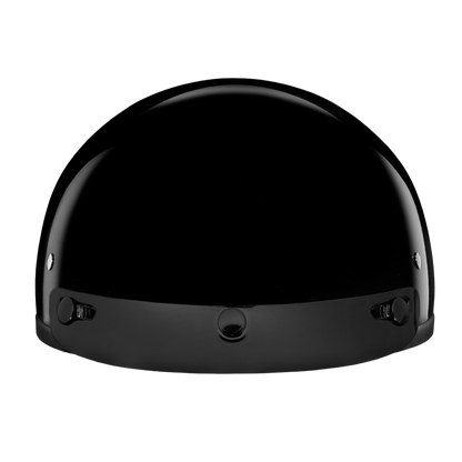 DOT Approved Daytona Skull Cap Half Shell Motorcycle Helmet - Beanie Style for Motorcycles, Cruisers, Scooters, and Mopeds - Hi-Gloss Black