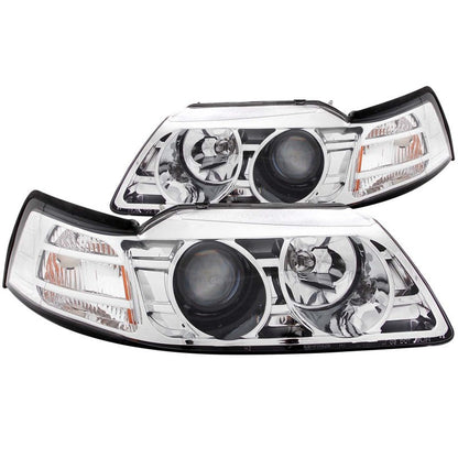 Anzo 1999-2004 Ford Mustang Projector Headlights Chrome