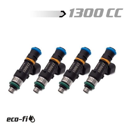 BLOX Racing 1 300CC Street Injectors 48mm With 1/2in Adapter 14mm Bore BXEF-06514.14-1300-4