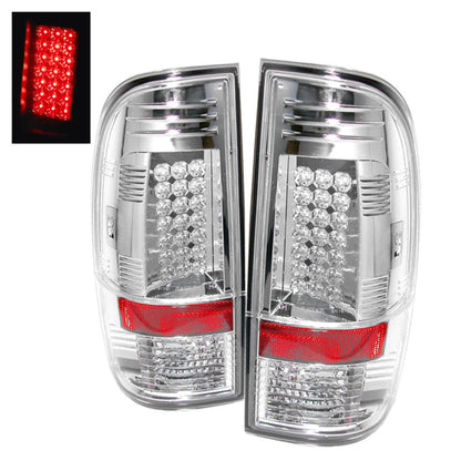 Spyder Ford Super Duty 08-15 LED Tail Lights Chrome ALT-YD-FS07-LED-C 5003904