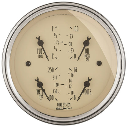 Autometer 3-3/8in A/B Quad/Speedo/Tach Combo ATM1820