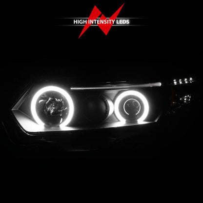 Anzo 2006-2011 Honda Civic Projector Headlights w/ Halo Black (CCFL)