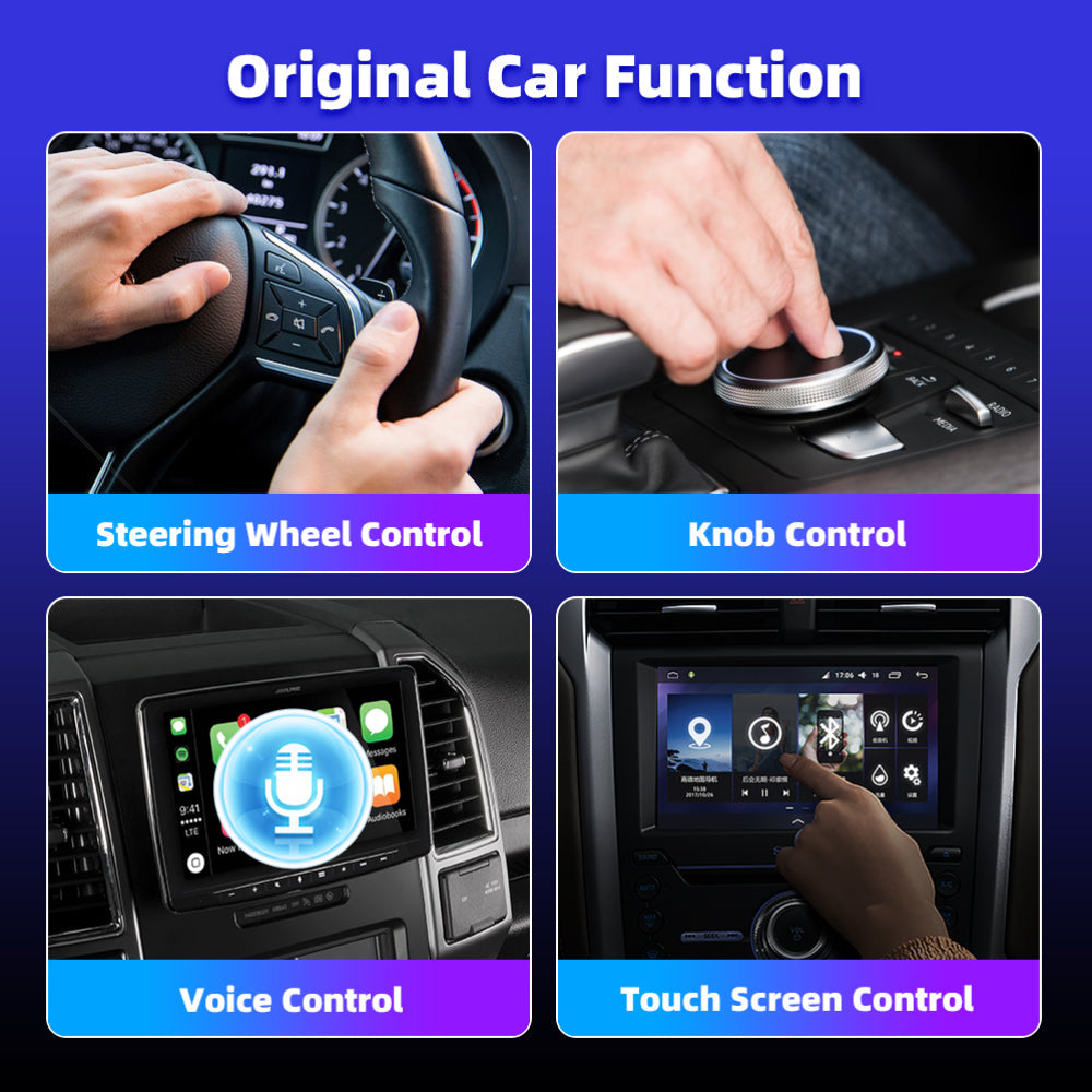Carlinklife 5.0 2-in-1 Wireless CarPlay Android Auto Adapter for Cars with Factory Wired CarPlay & Wired Android Auto