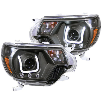 Anzo 2012-2015 Toyota Tacoma Projector Headlights w/ U-Bar Black