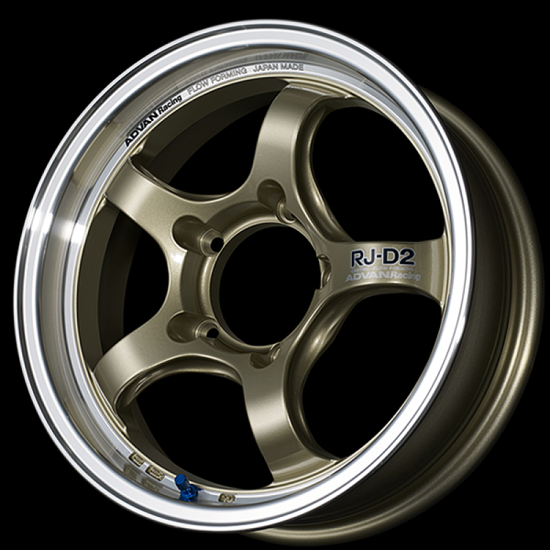 Advan RG-D2 17x8.0 / +35 Offset / 4x100 / 56.5mm Bore / Machining and Champagne Gold YAT7G35ACG