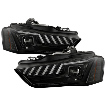 Spyder 13-16 Audi A4/S4 Halogen Model Only High-Power LED Headlights - Black PRO-YD-AA413HALAP-BK 5088345