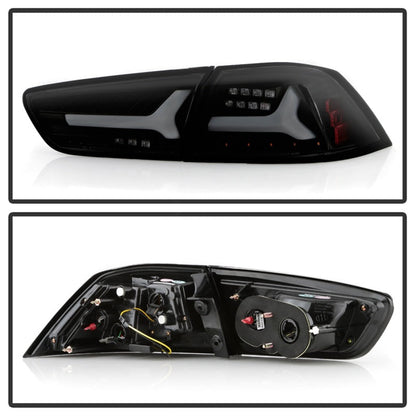 Spyder Mitsubishi Lancer/Evolution X 08-14 V2 LED Tail Lights - Black Smoke ALT-YD-ML08V2-SEQ-BSM 5088147
