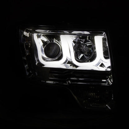 Anzo 2009-2014 Ford F-150 Projector Headlights w/ U-Bar Chrome