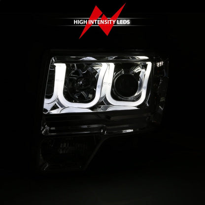 Anzo 2009-2014 Ford F-150 Projector Headlights w/ U-Bar Chrome