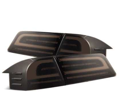 AlphaRex 12-21 Tesla Model S LUXX-Series LED Tail Lights - Black 601120 *Discontinued