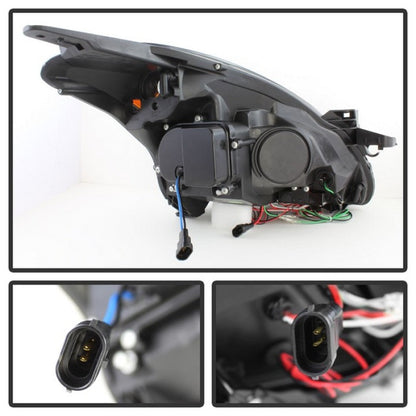 Spyder Nissan Altima 4Dr 10-12 Projector Headlights Light DRL LED Halo Blk PRO-YD-NA104D-LTDRL-BK 5076830