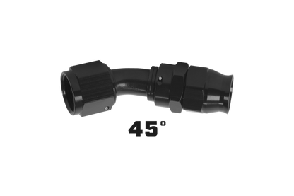 Aeromotive PTFE Hose End - AN-12 - 45 Deg - Black Anodized 15360