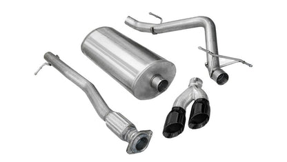 Corsa 11-13 GMC Sierra Ext. Cab/Std. Bed 1500 6.2L V8 Black Sport Cat-Back Exhaust 14523BLK