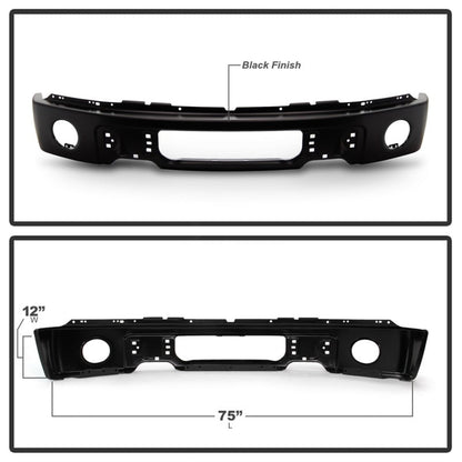 Spyder Ford F150 09-14 w/Fog Light Hole Front Bumper - Black (OEM # 9L3Z17757DPTM) 9948459