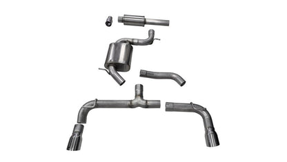 Corsa Performance 14-15 Volkswagen GTI Mk7 Polished Sport 3.0in Cat-Back Dual Rear Exit