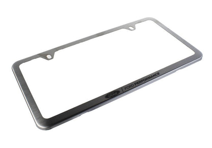 Ford Racing Slim License Plate Frame - Brushed Stainless Steel M-1828-SSC