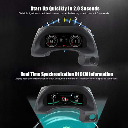 12.3" LCD Digital Cluster For Nissan Patrol Y62 Armada Infiniti QX80 2014-2019 Linux Dashboard Gauge Cluster (LHD)