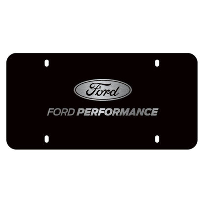 Ford Racing Black Stainless Steel Marque Plate M-1828-LB
