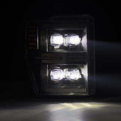 AlphaRex 08-10 Ford F250-550 NOVA-Series LED Projector Headlights Black w/Activ Light/Seq Signal 880310 *Discontinued