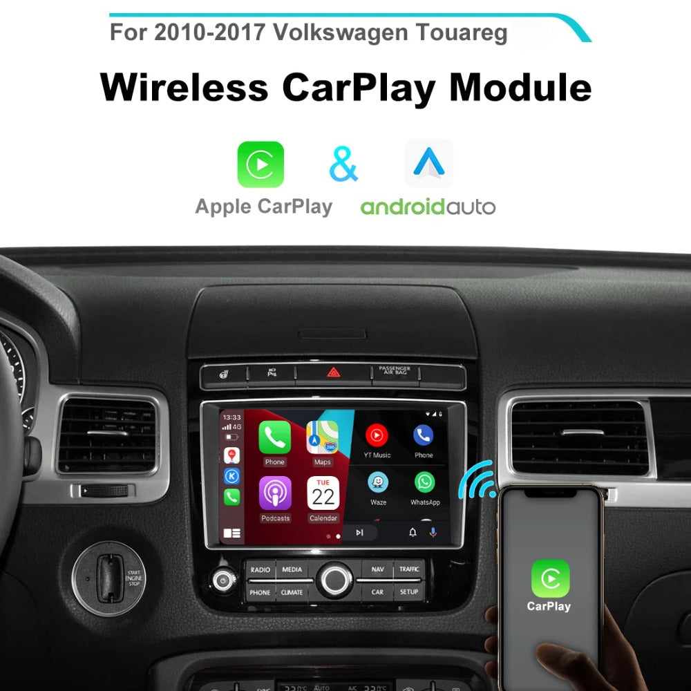 Wireless Apple CarPlay for Volkswagen Touareg RCD550/RNS850 2010-2017 Android Auto Mirroring Link VW Car Play Retrofit