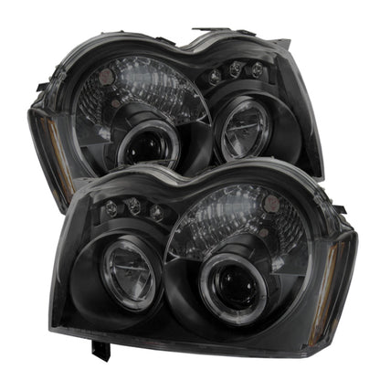 Spyder Jeep Grand Cherokee 05-07 Projector Headlights LED Halo LED Blk Smke PRO-YD-JGC05-HL-BSM 5078551