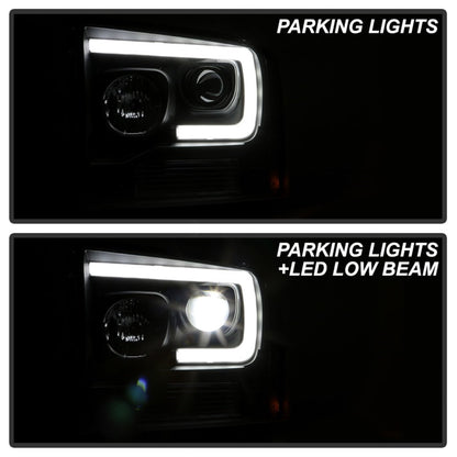 Spyder 05-07 Ford F250/350/450 Super Duty Projector LED Black PRO-YD-FS05V2PL-BK 5087911